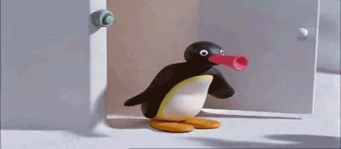 An animated picture of Pingu dancing and saying 'Noot noot'.